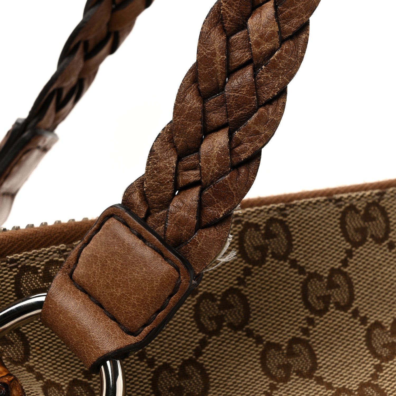 Gucci Monogram Bamboo Bar Medium Tote Brown 16 of 16