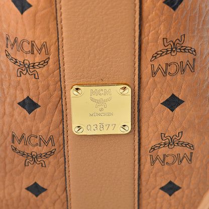 MCM Visetos Medium Liz Reversible Shopper Tote Cognac 8 of 15