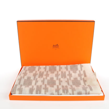 Hermes Cashmere Dip Dyed Altai H'Bloc Blanket Natural 4 of 5