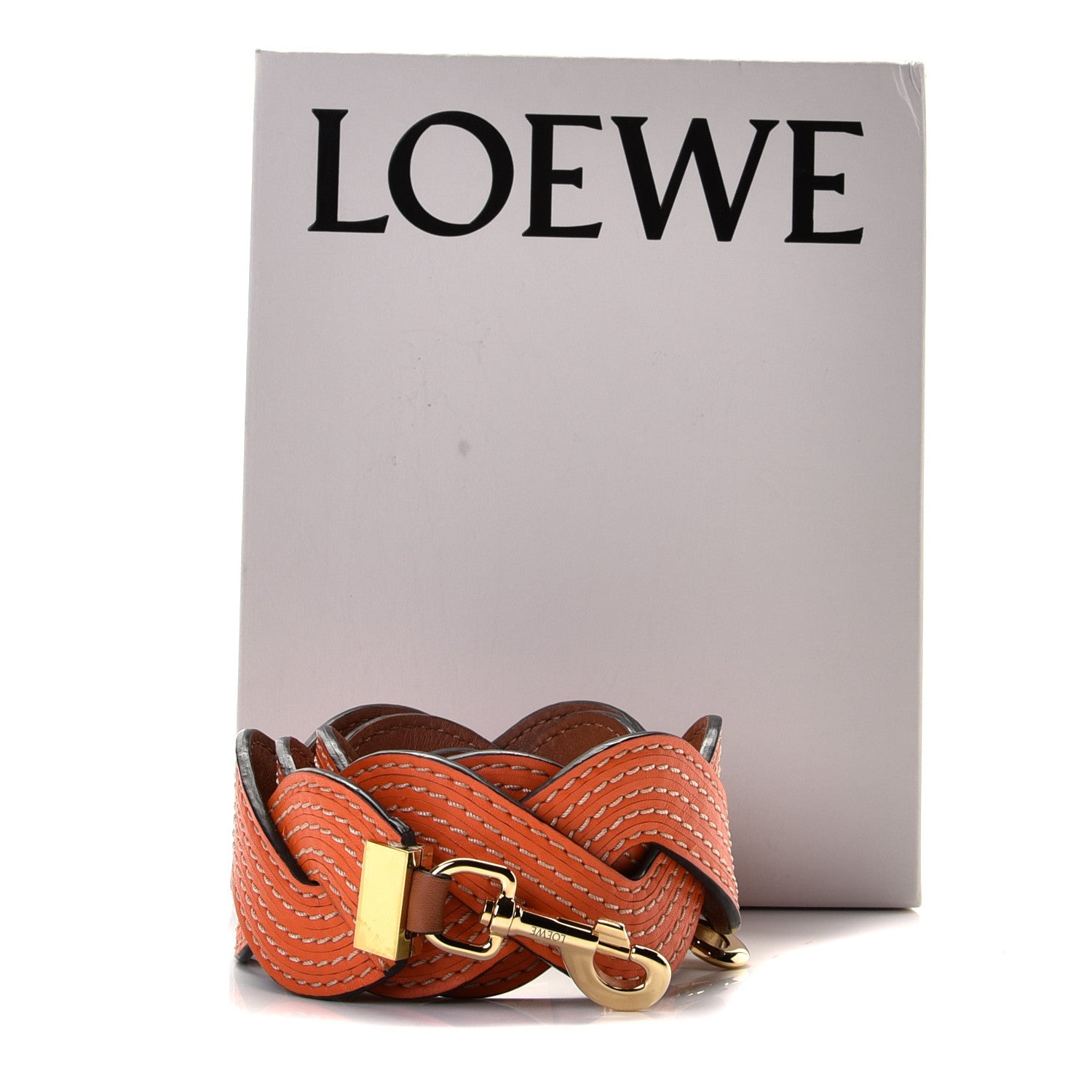 Loewe Calfskin Wavy Stitches Strap Tan Orange 4 of 4