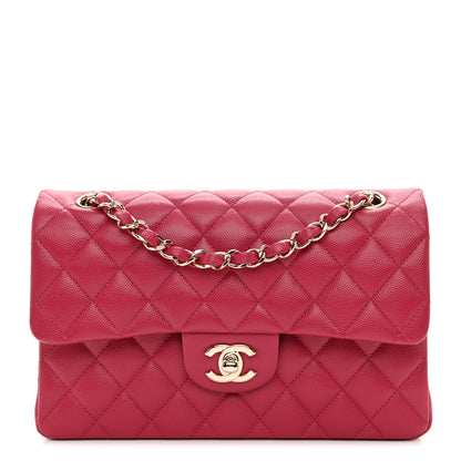 Chanel Caviar Quilted Small Double Flap Dark Pink 1 of 11