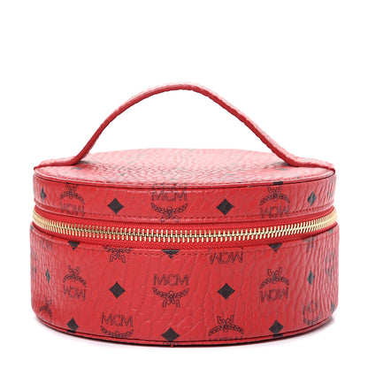 MCM Visetos Vanity Cosmetic Case Red 1 of 8