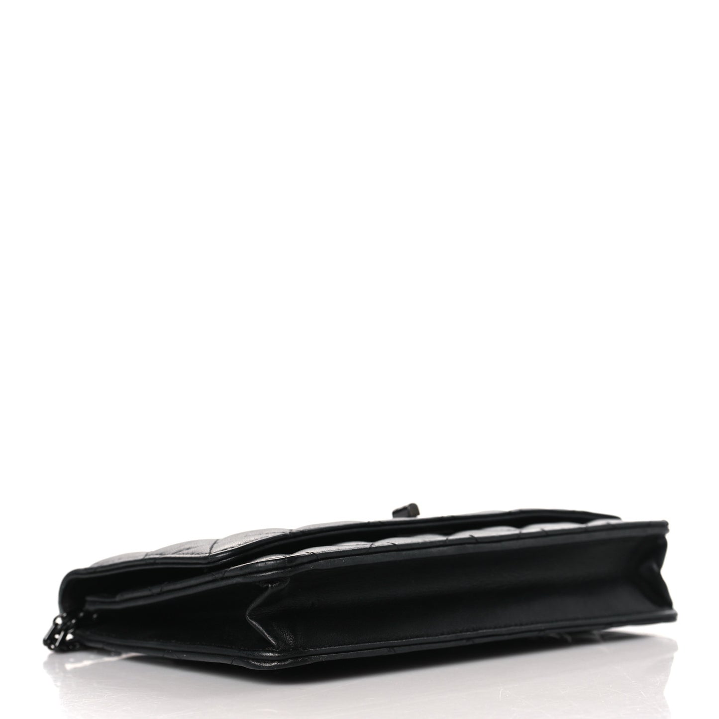 Aged Calfskin Quilted Reissue Wallet On Chain WOC So Black