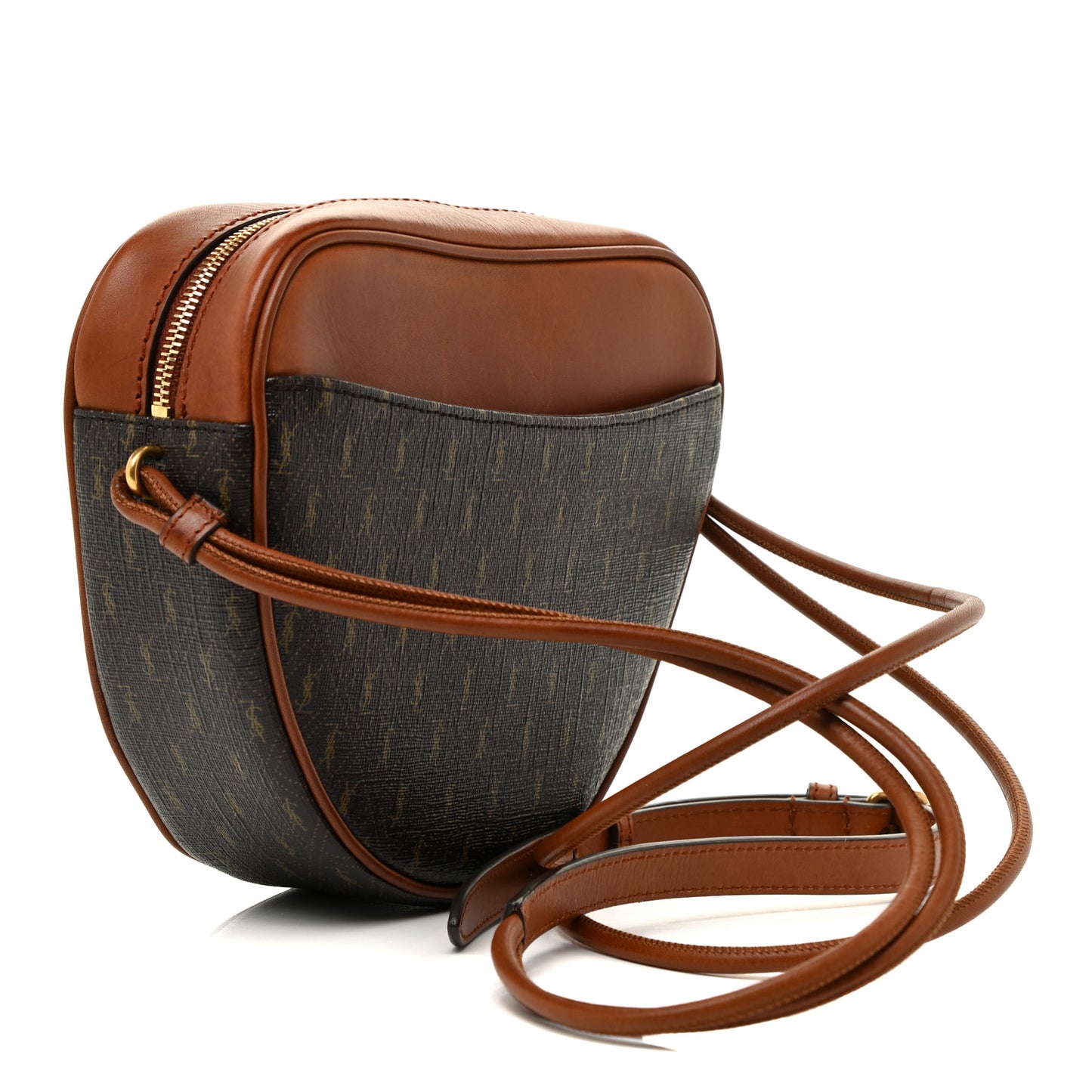 Canvas Smooth Calfskin Le Monogramme Coeur Crossbody Chestnut