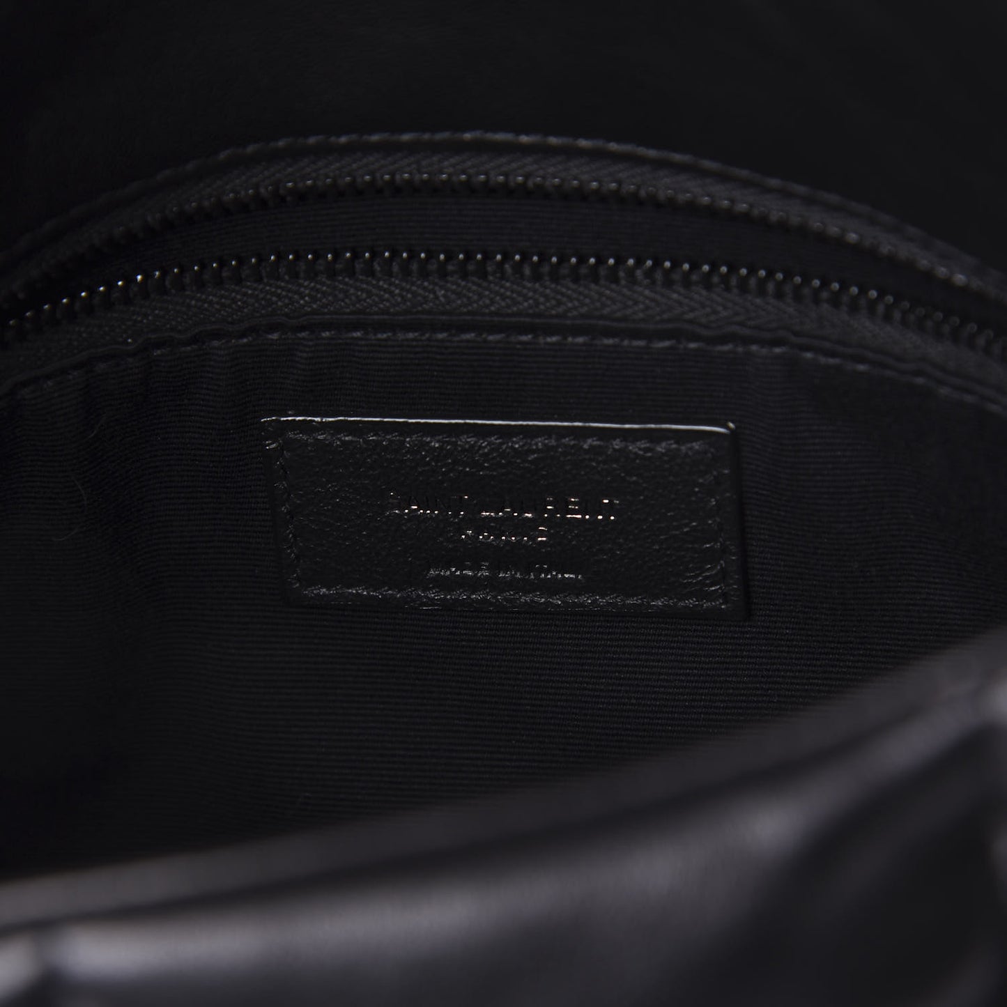 Lambskin Quilted Small Loulou Puffer Monogram Chain Satchel Black