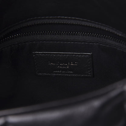 Saint Laurent Lambskin Quilted Small Loulou Puffer Monogram Chain Satchel Black 9 of 12