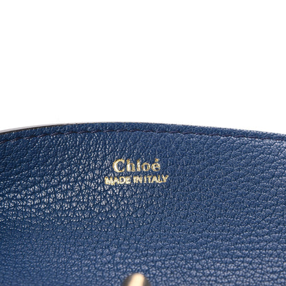 Chloe Grained Lambskin Large Drew Shoulder Bag Factory Blue 5 of 9