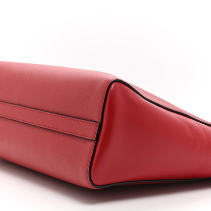 Prada Saffiano Soft Calfskin Large Zippered Tote Fuoco 10 of 10