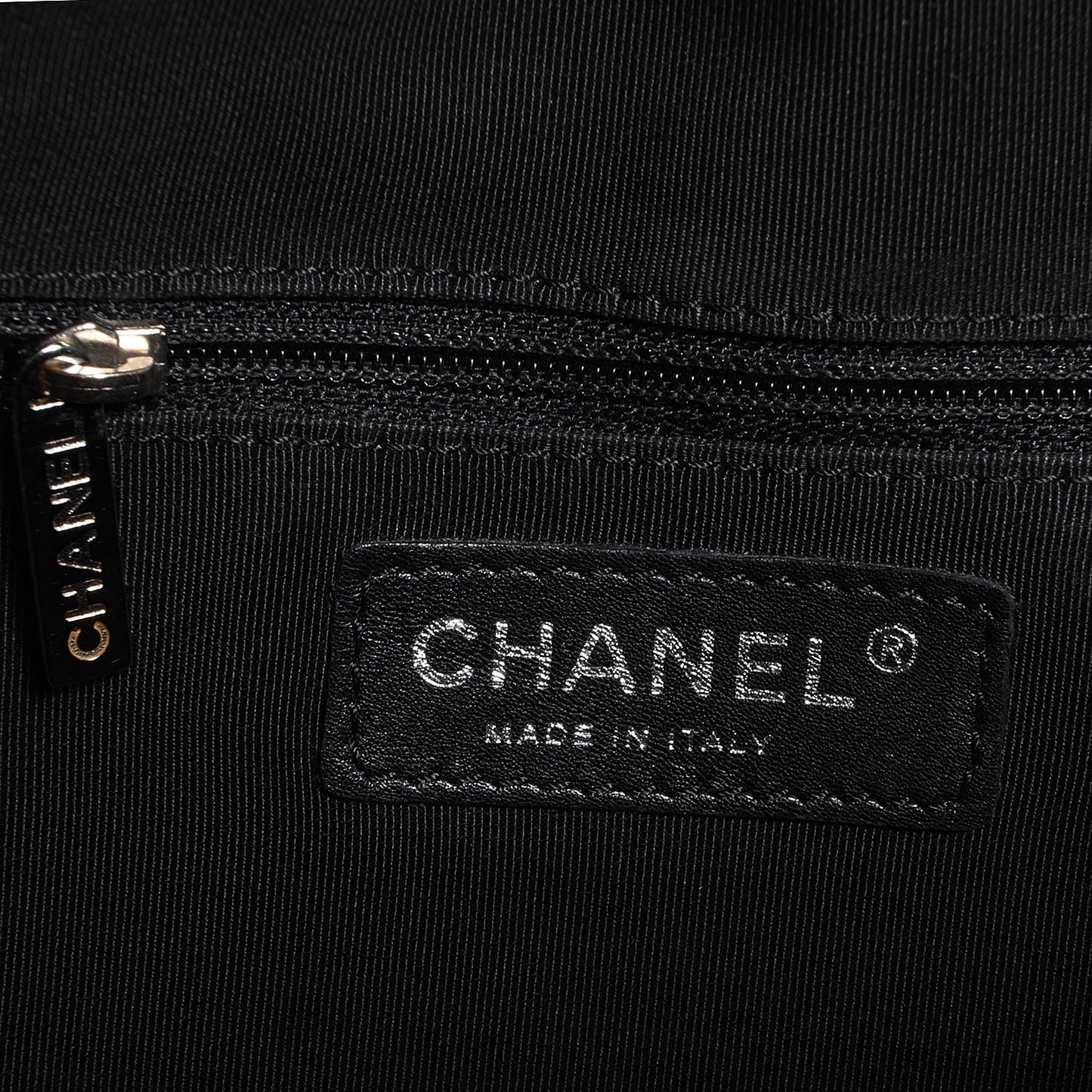 Calfskin CC Chevron All Day Long CC Bag Black