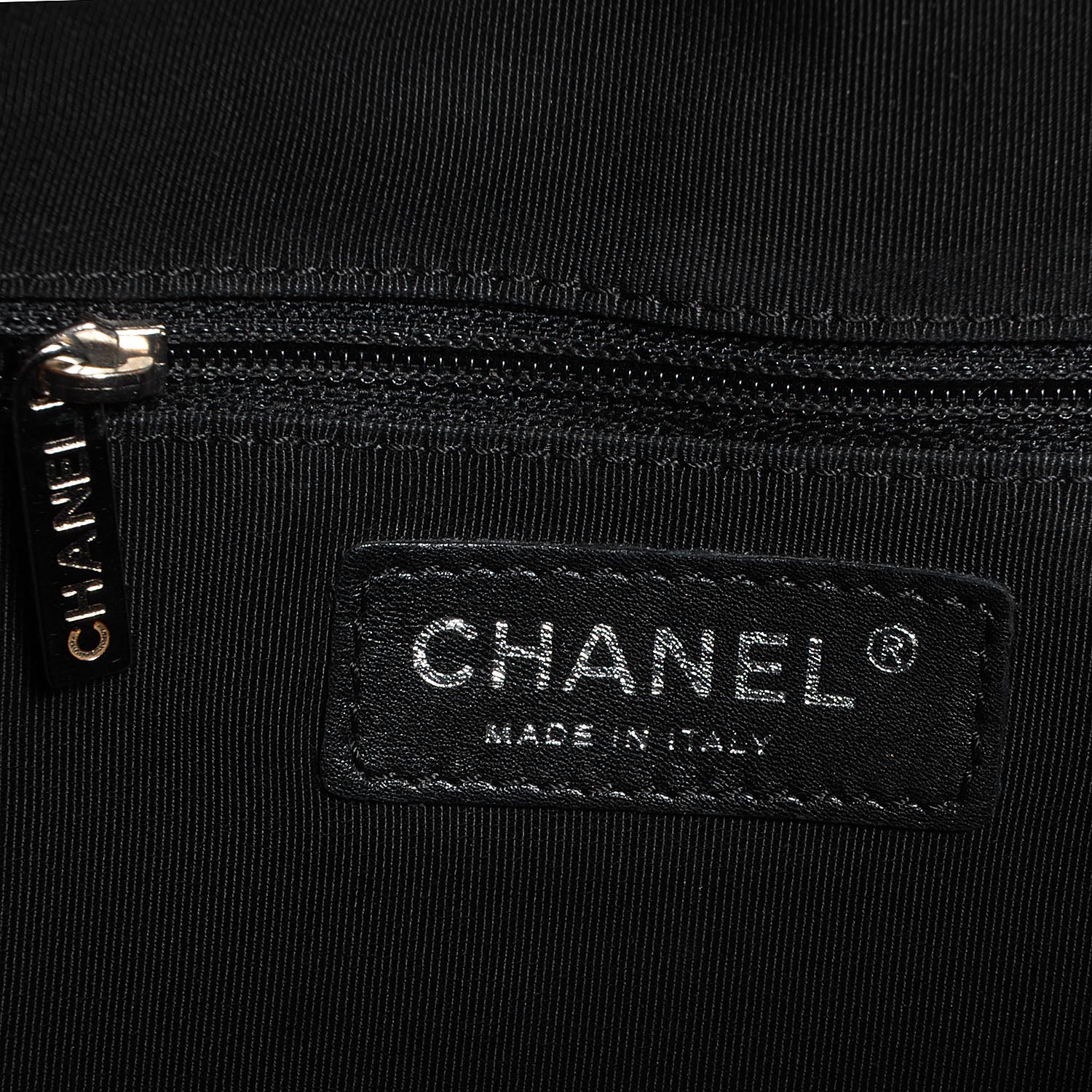 Chanel Calfskin CC Chevron All Day Long CC Bag Black 7 of 7