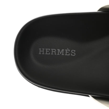 Hermes Calfskin Womens Chypre Sandals 37 White 7 of 9