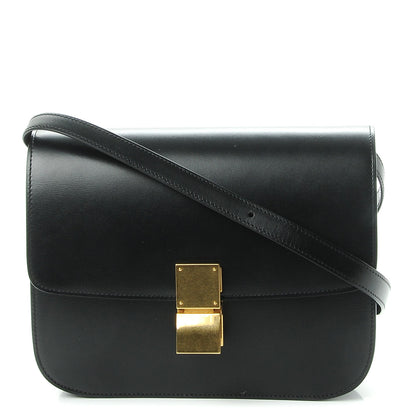 Celine Box Calfskin Medium Classic Box Flap Bag Black 1 of 8