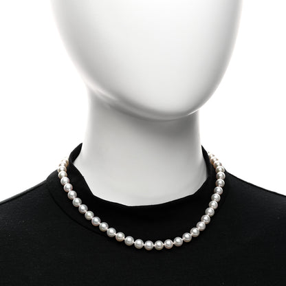 Tiffany 18K White Gold Akoya Cultured Pearl 7-7.5mm Essential Necklace 2 of 5