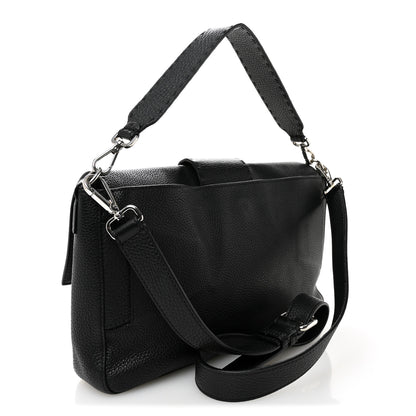 Fendi Cuoio Romano Selleria Large Convertible Baguette  Black 3 of 12