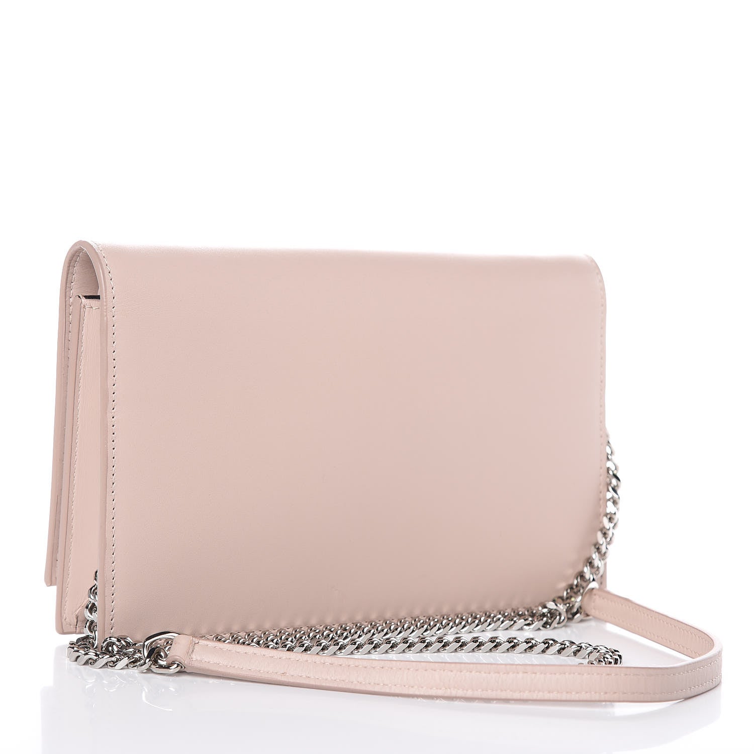Saint Laurent Smooth Calfskin Classic Monogram Kate Tassel Chain Wallet Marble Pink 3 of 10