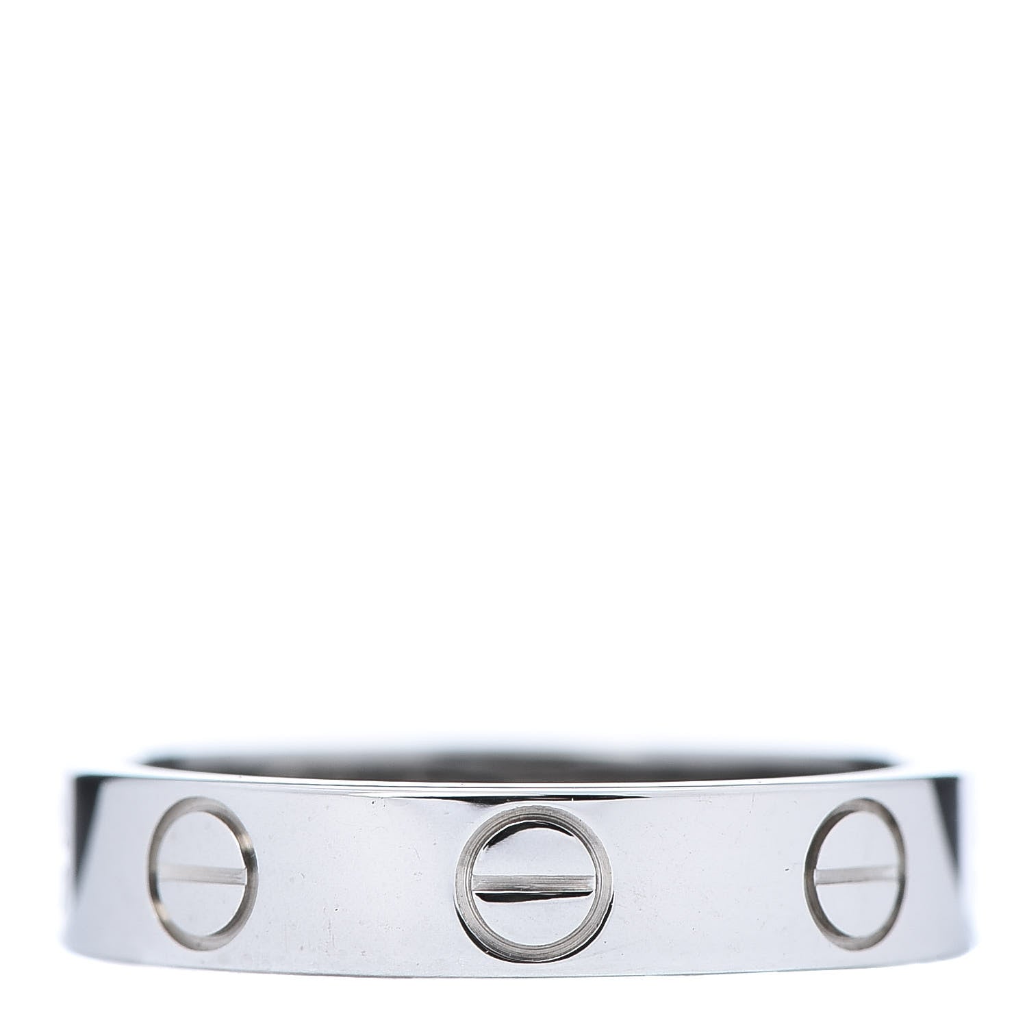 Cartier 18K White Gold 3.5mm LOVE Wedding Band Ring 47 4 1 of 7