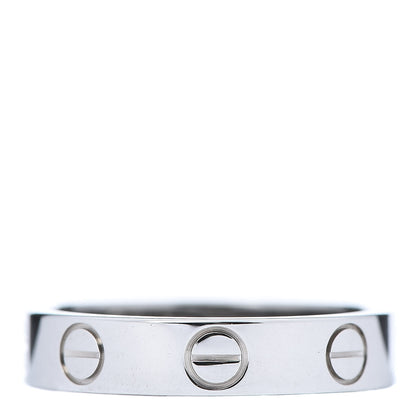 Cartier 18K White Gold 3.5mm LOVE Wedding Band Ring 47 4 1 of 7