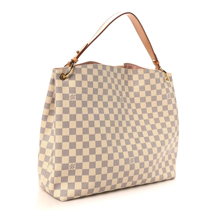 Louis Vuitton Damier Azur Graceful MM Rose Ballerine 3 of 9