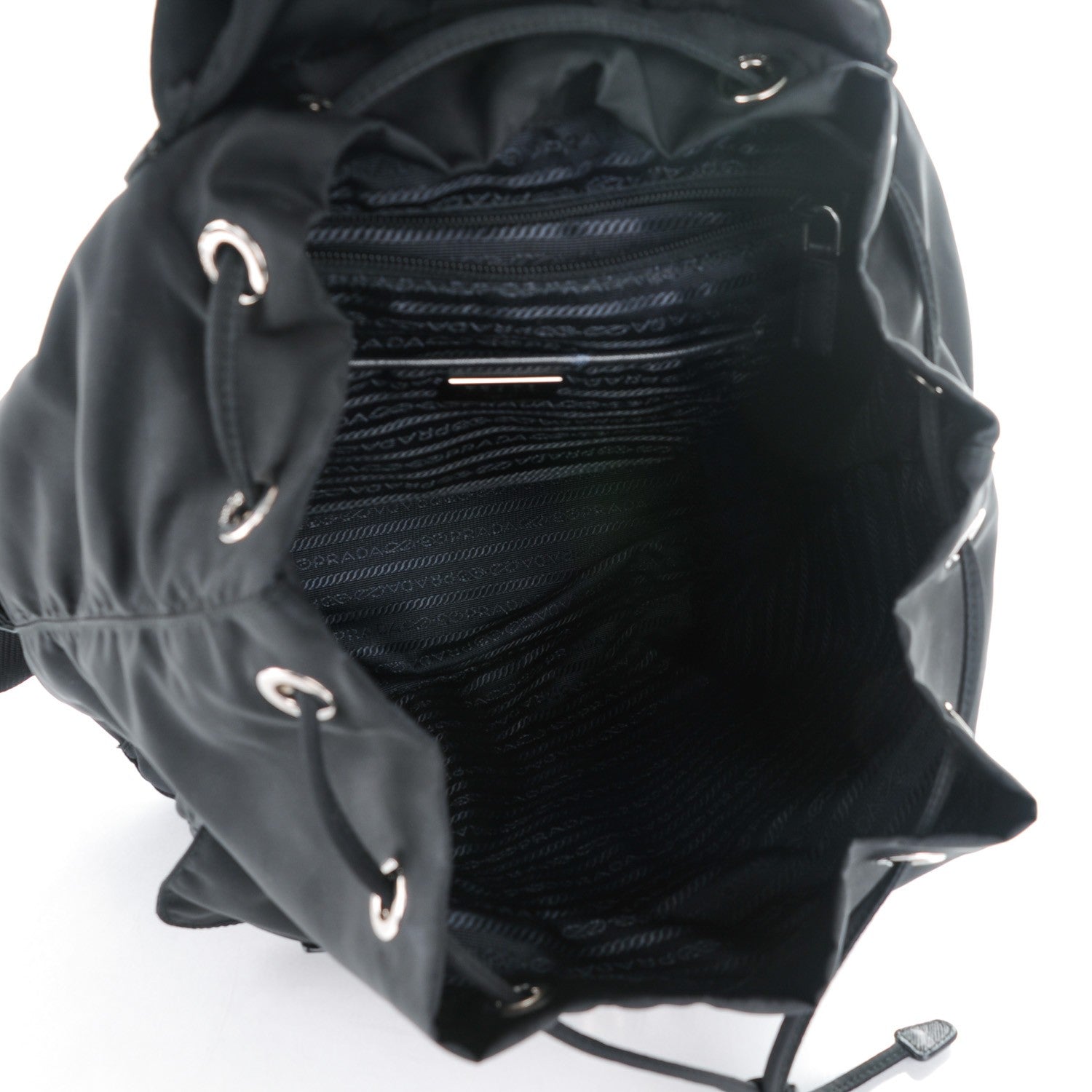 Prada Nylon Vela Medium Backpack Black 5 of 8