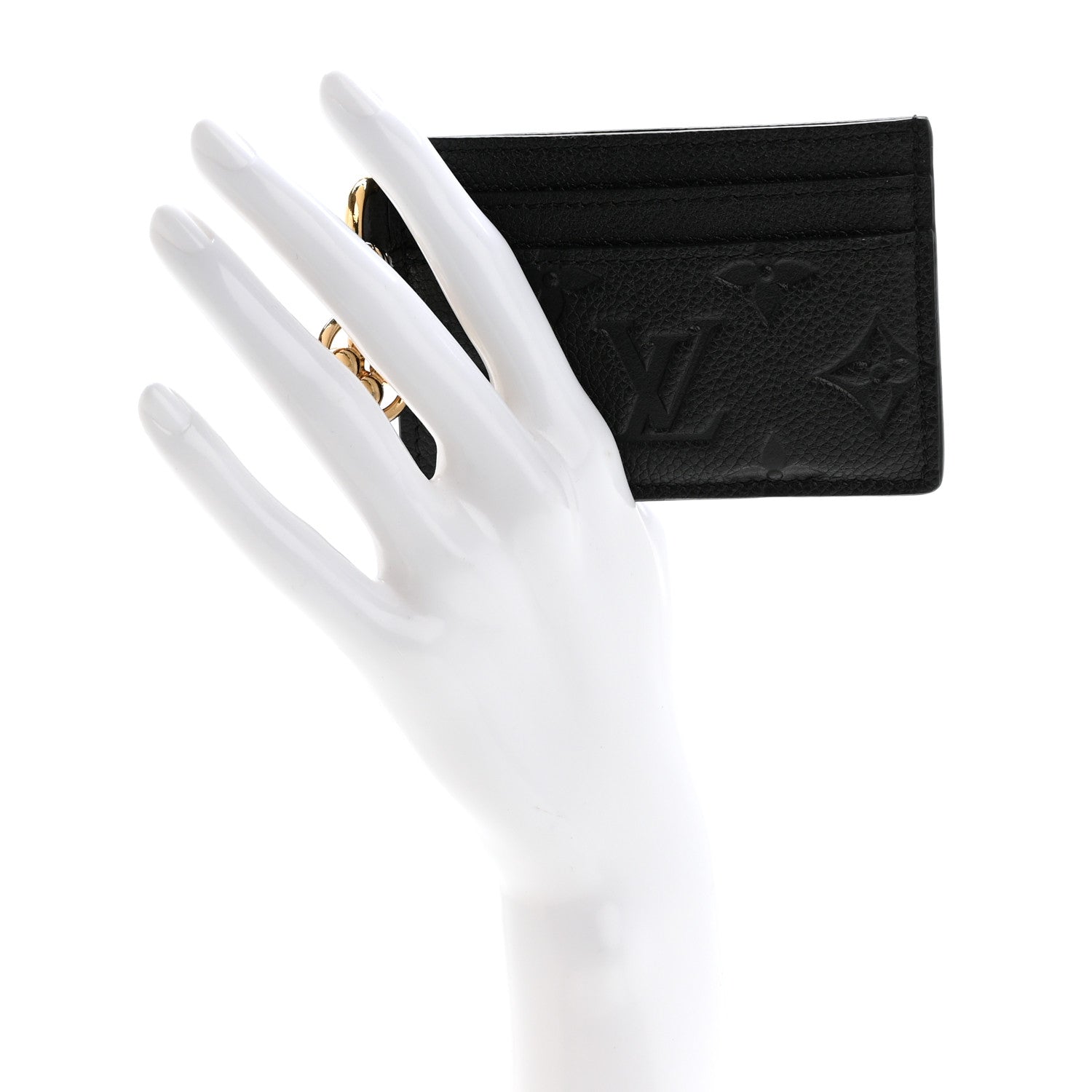Louis Vuitton Empreinte Monogram LV Charms Card Holder Black 2 of 7