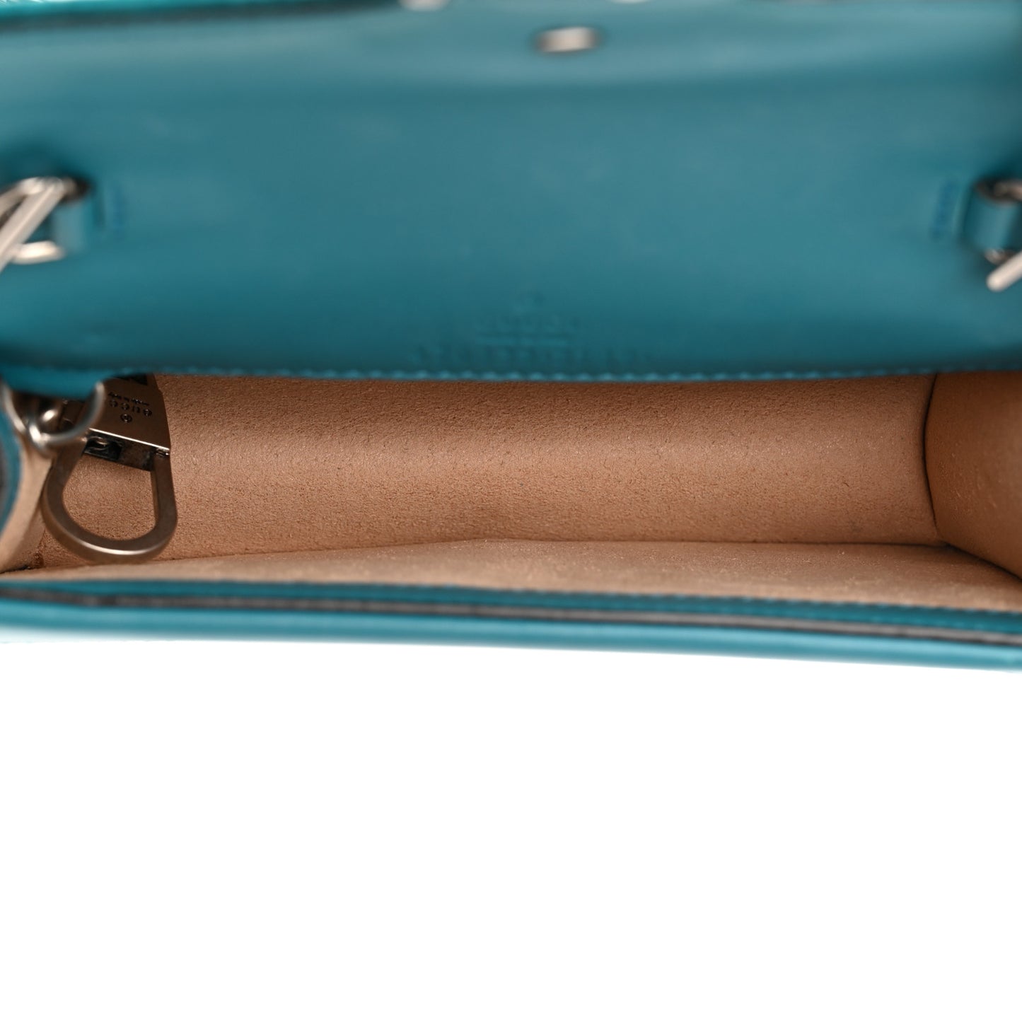 Velvet Super Mini Dionysus Shoulder Bag Pavone Cyan