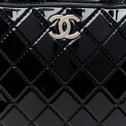 Chanel Patent Quilted Travel Kit Vanity Case Black 8 of 11