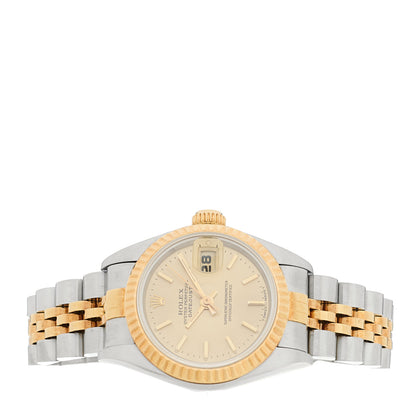Rolex Stainless Steel 18K Yellow Gold 26mm Oyster Perpetual Datejust Watch Champagne 69173 2 of 4