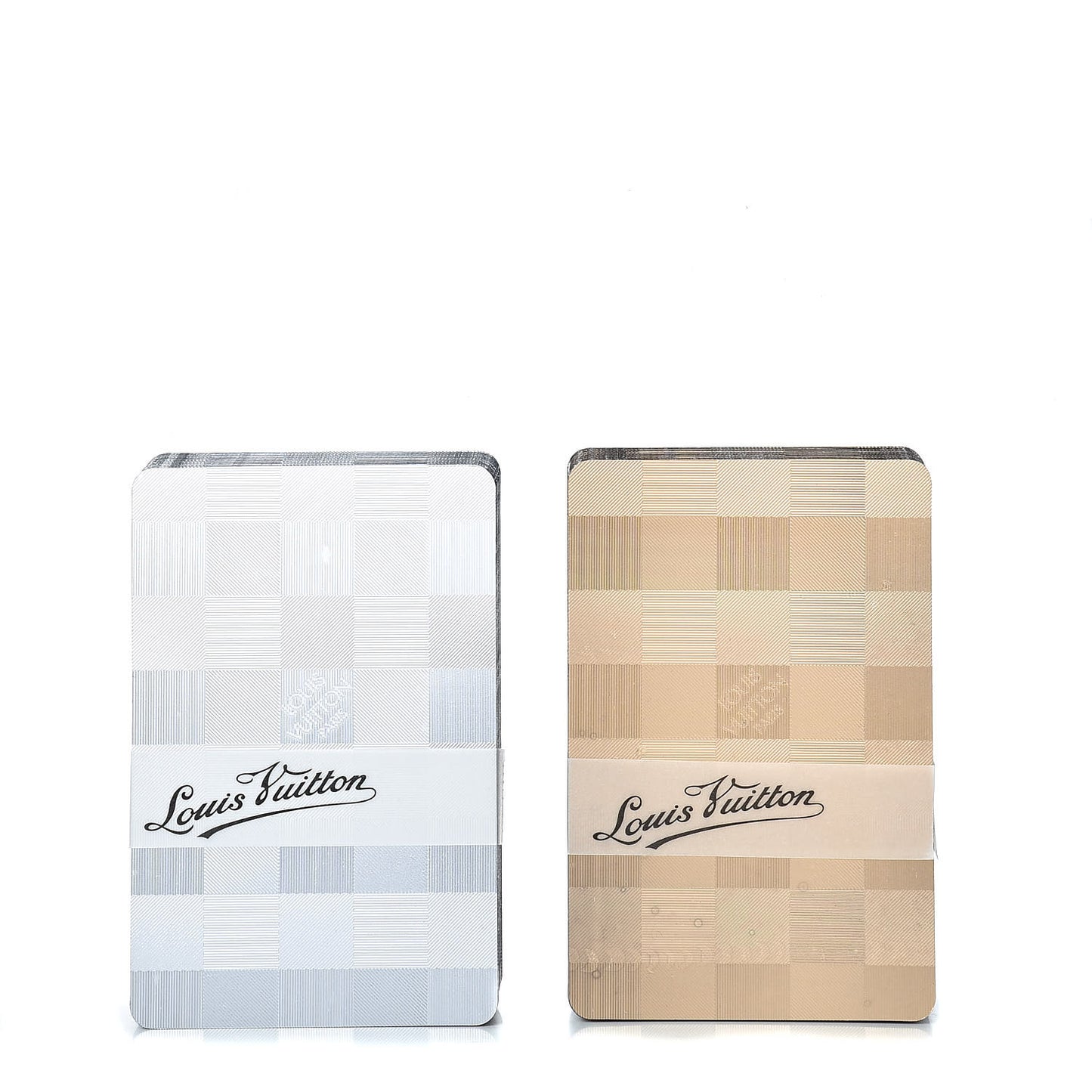 Damier Metallic Playing Cards Set of 2