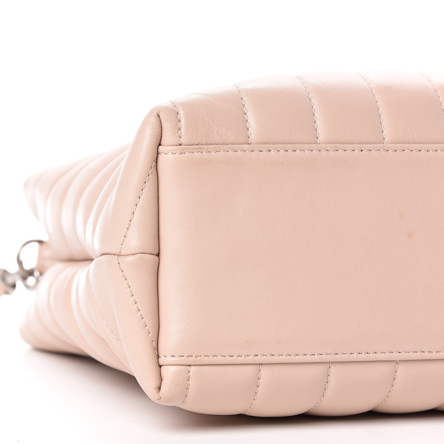 Saint Laurent Calfskin Y Quilted Monogram Small Loulou Shopper Marble Pink 6 of 10