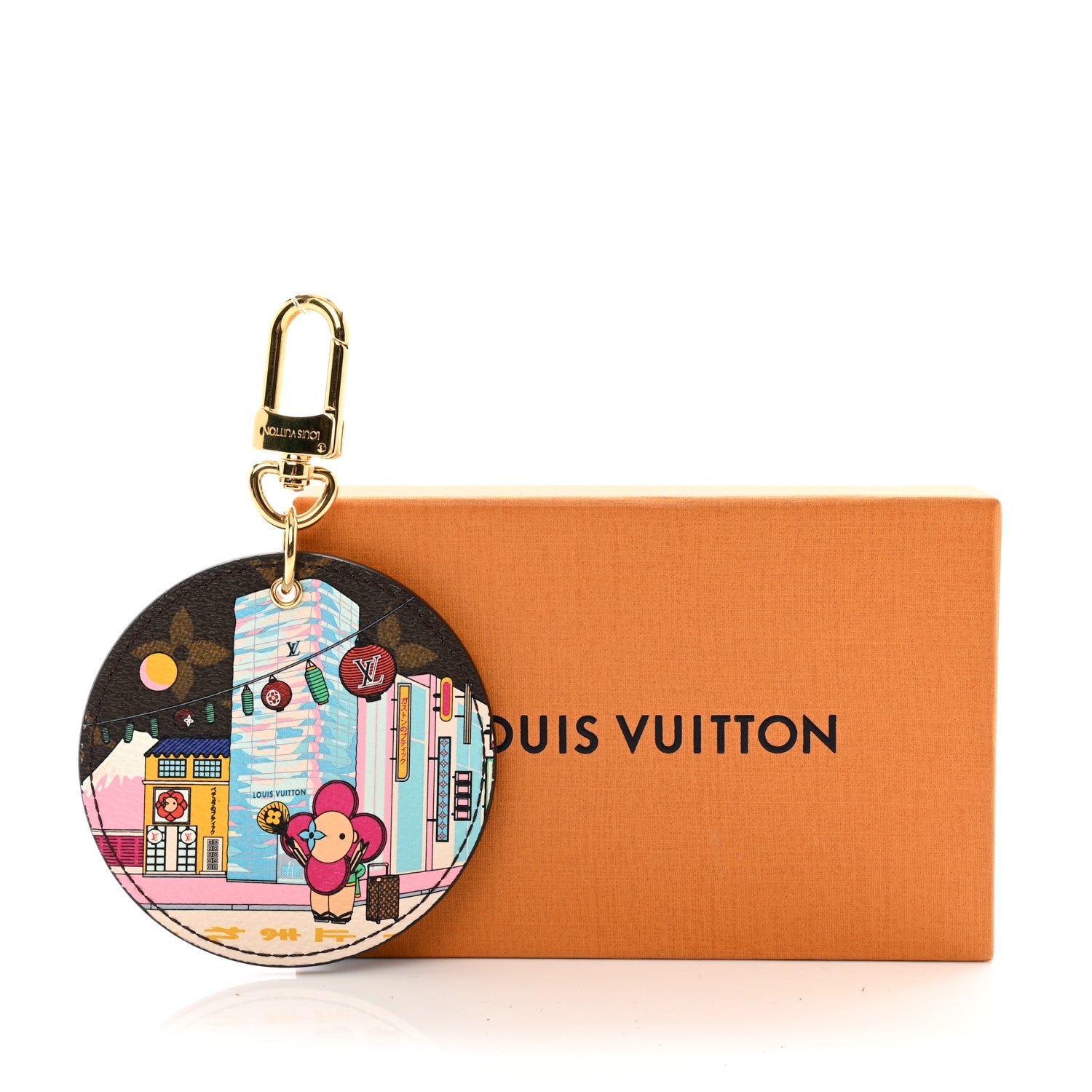 Louis Vuitton Monogram 2022 Christmas Animation Tokyo Bag Charm Key Ring Blue 4 of 4