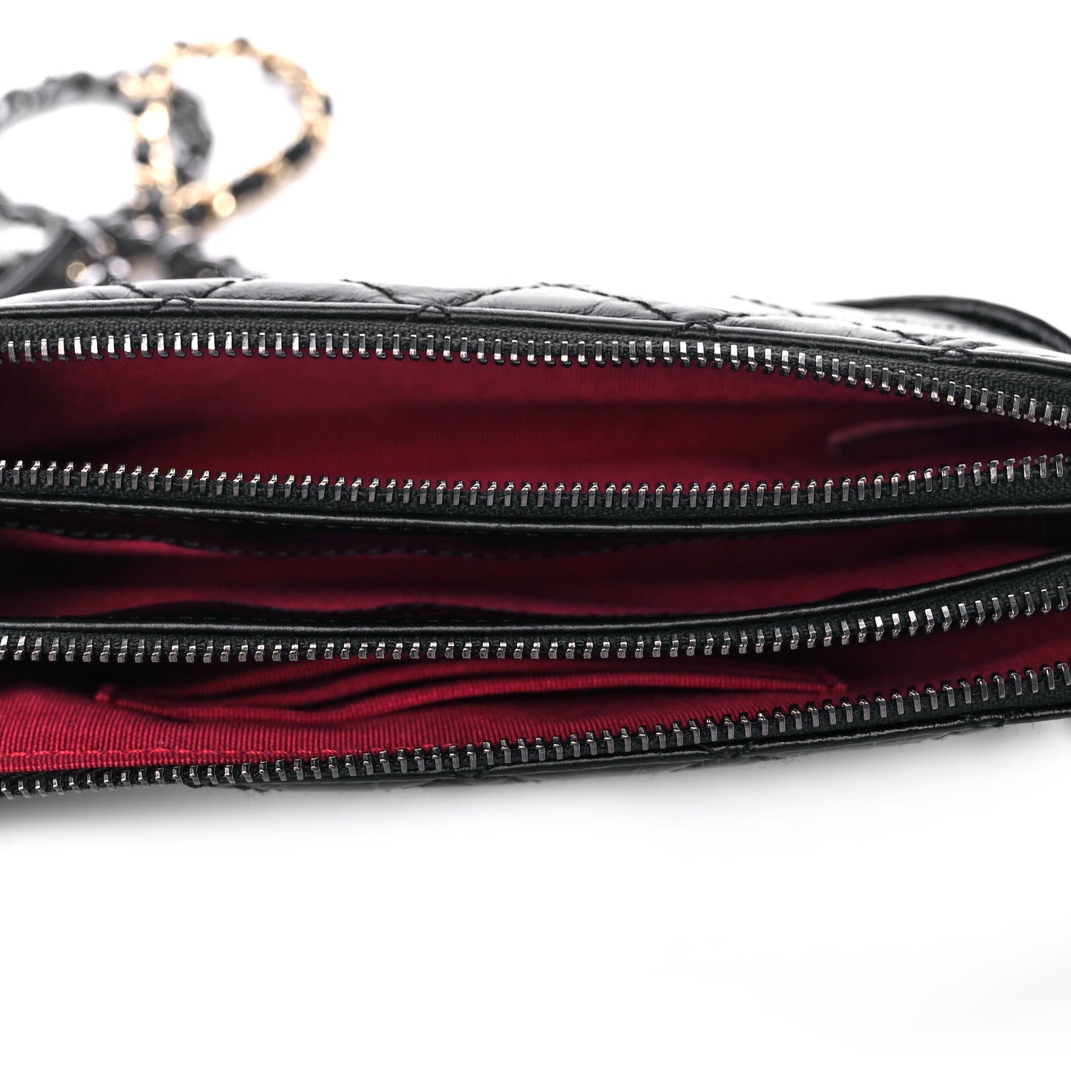 Chanel Aged Calfskin Quilted Small Gabrielle Clutch With Chain Black 5 of 9