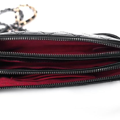 Chanel Aged Calfskin Quilted Small Gabrielle Clutch With Chain Black 5 of 9