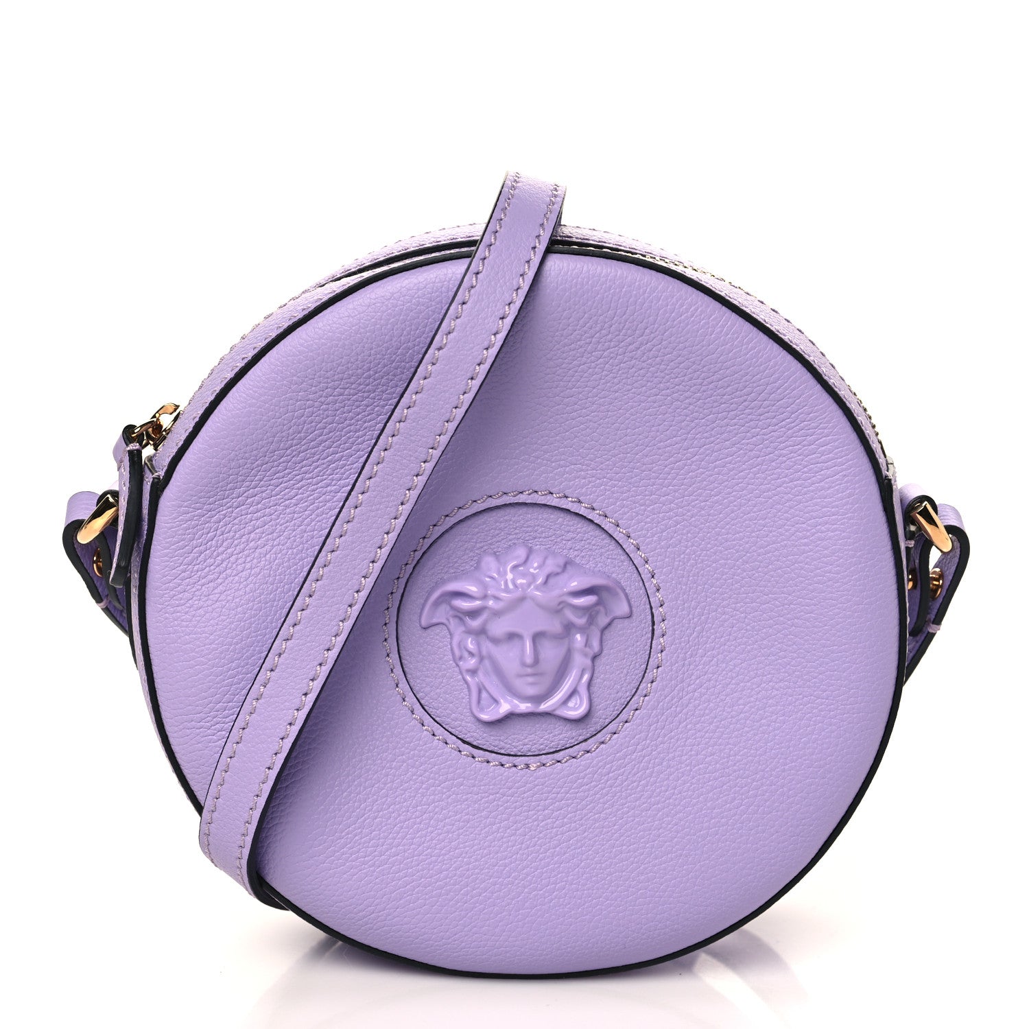 Versace Calfskin La Medusa Round Camera Bag Lilac 1 of 6