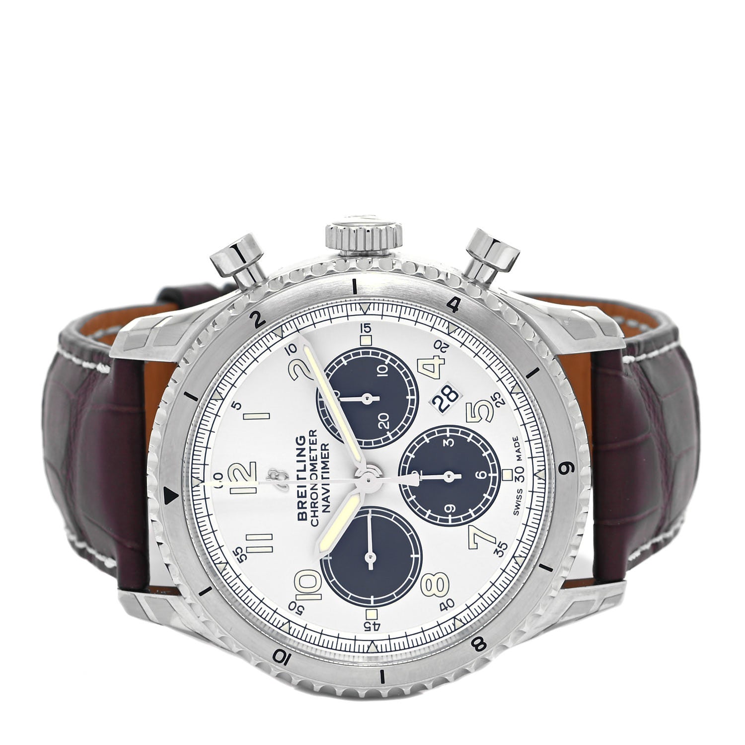 Breitling Stainless Steel Alligator 43mm Navitimer 8 Chronograph Automatic Watch AB0117 2 of 5