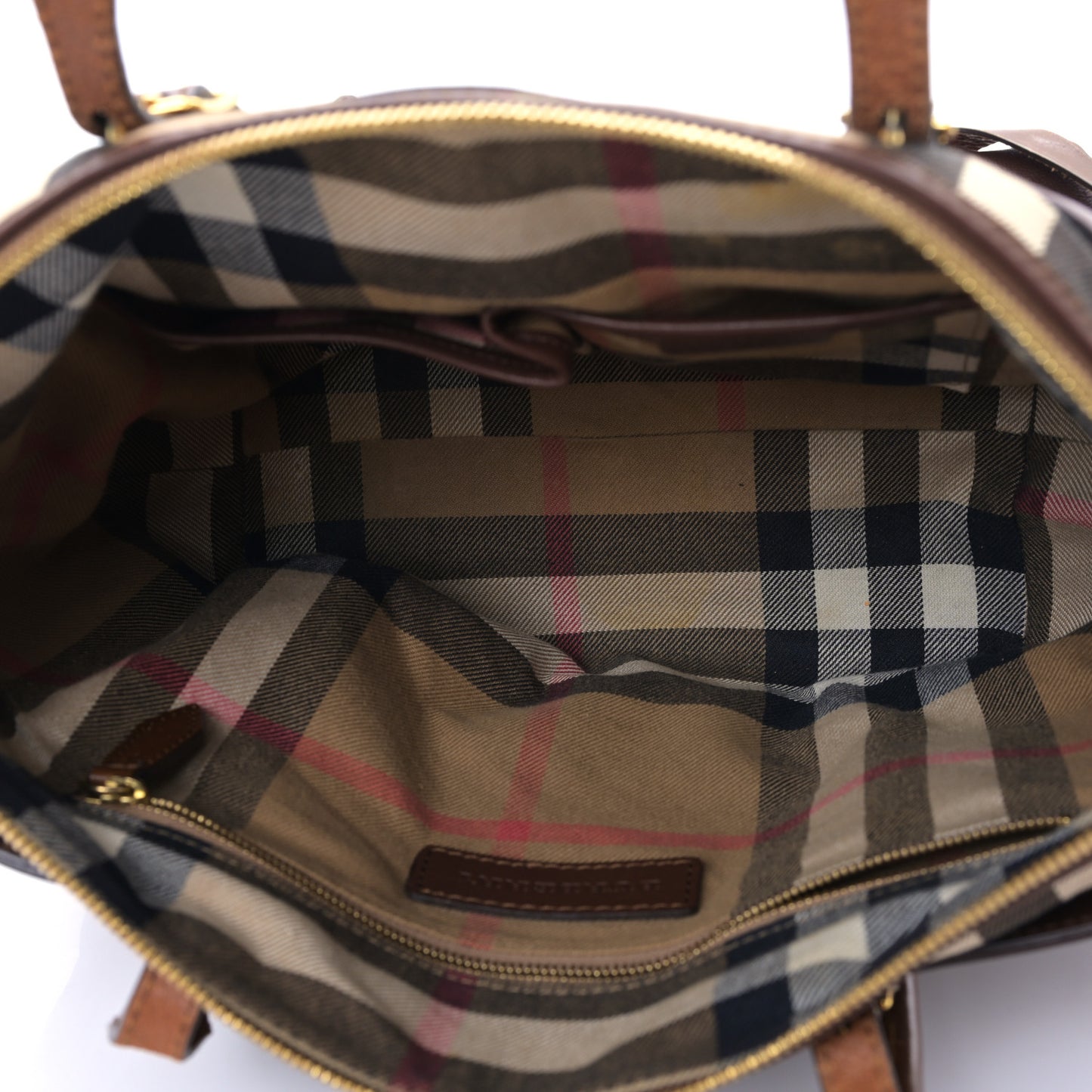 Calfskin House Check Small Salisbury Tote Brown