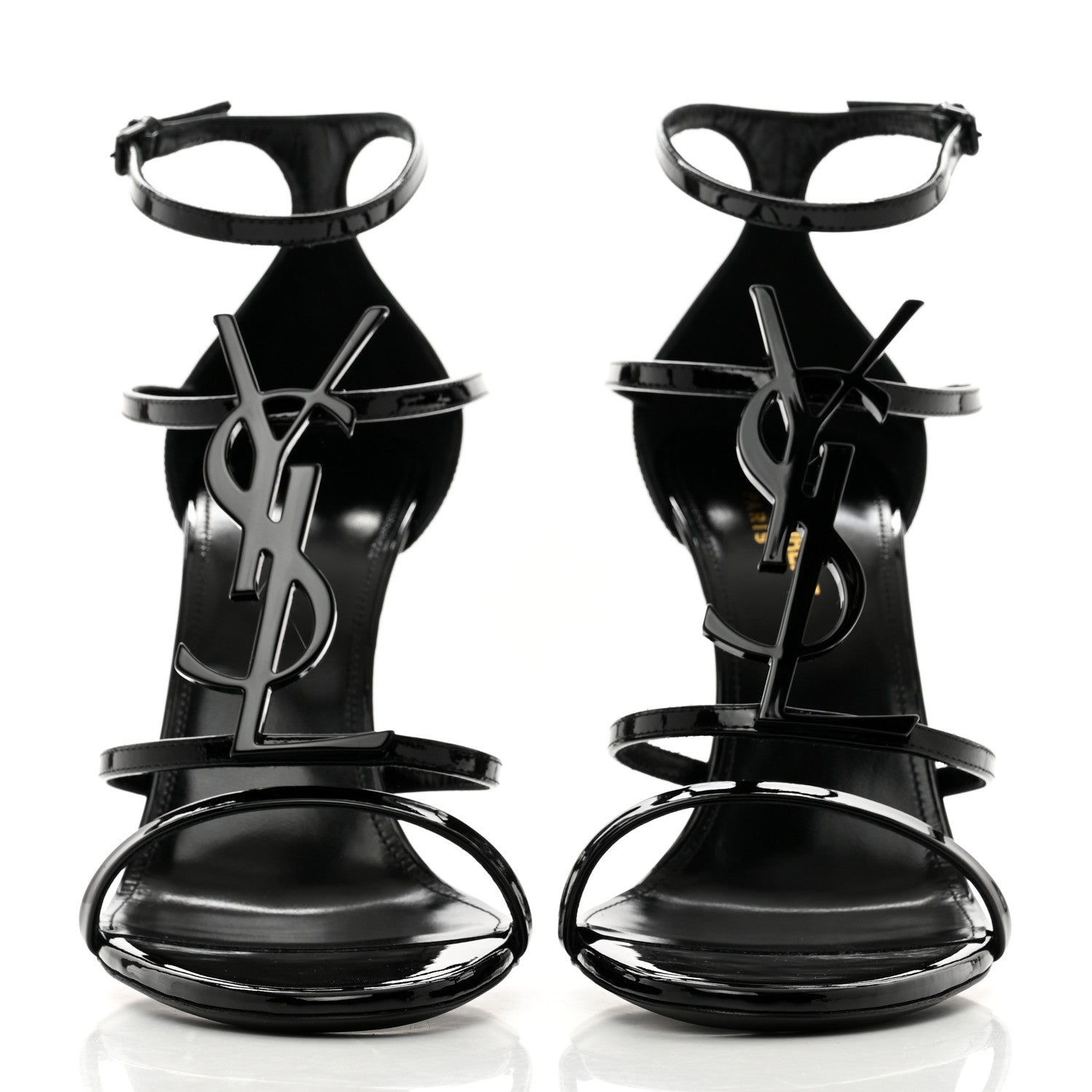 Saint Laurent Patent Cassandra 100 Sandals 39 Black 2 of 9