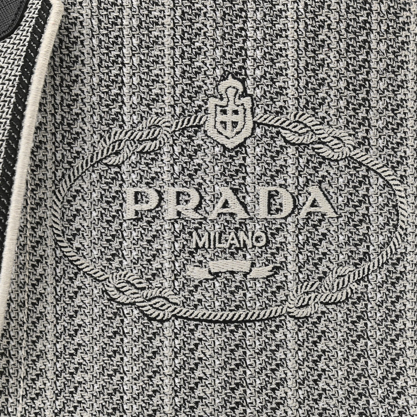 Jacquard Logo Embroidered Small Tote Black Talco