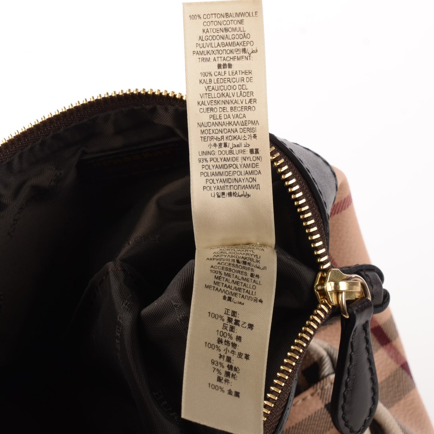 Haymarket Check Adeline Foldover Clutch Brown