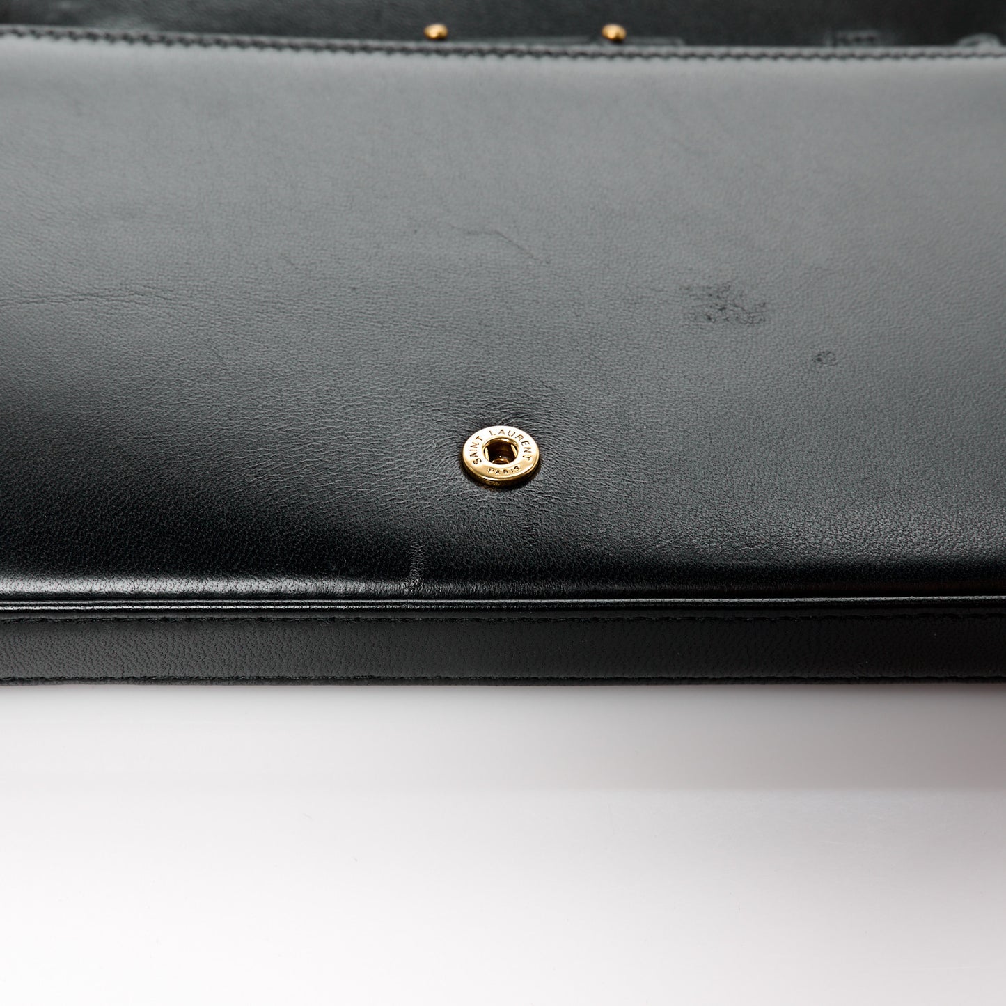 Smooth Calfskin Tri-Metal Cassandre Wallet On Chain WOC Black