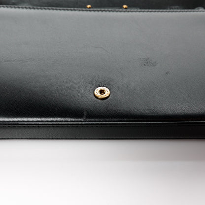 Saint Laurent Smooth Calfskin Tri-Metal Cassandre Wallet On Chain WOC Black 12 of 12