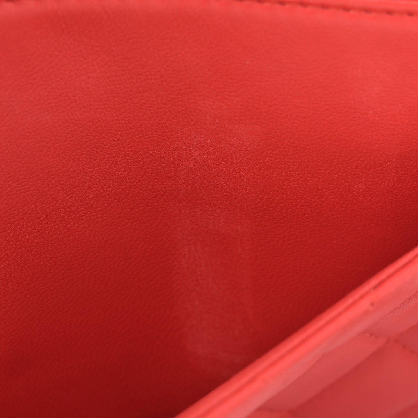 Lambskin Quilted Boy Wallet On Chain WOC Red