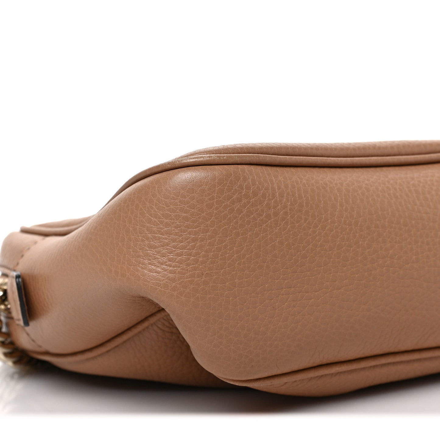 Pebbled Calfskin Small Soho Bowler Camelia