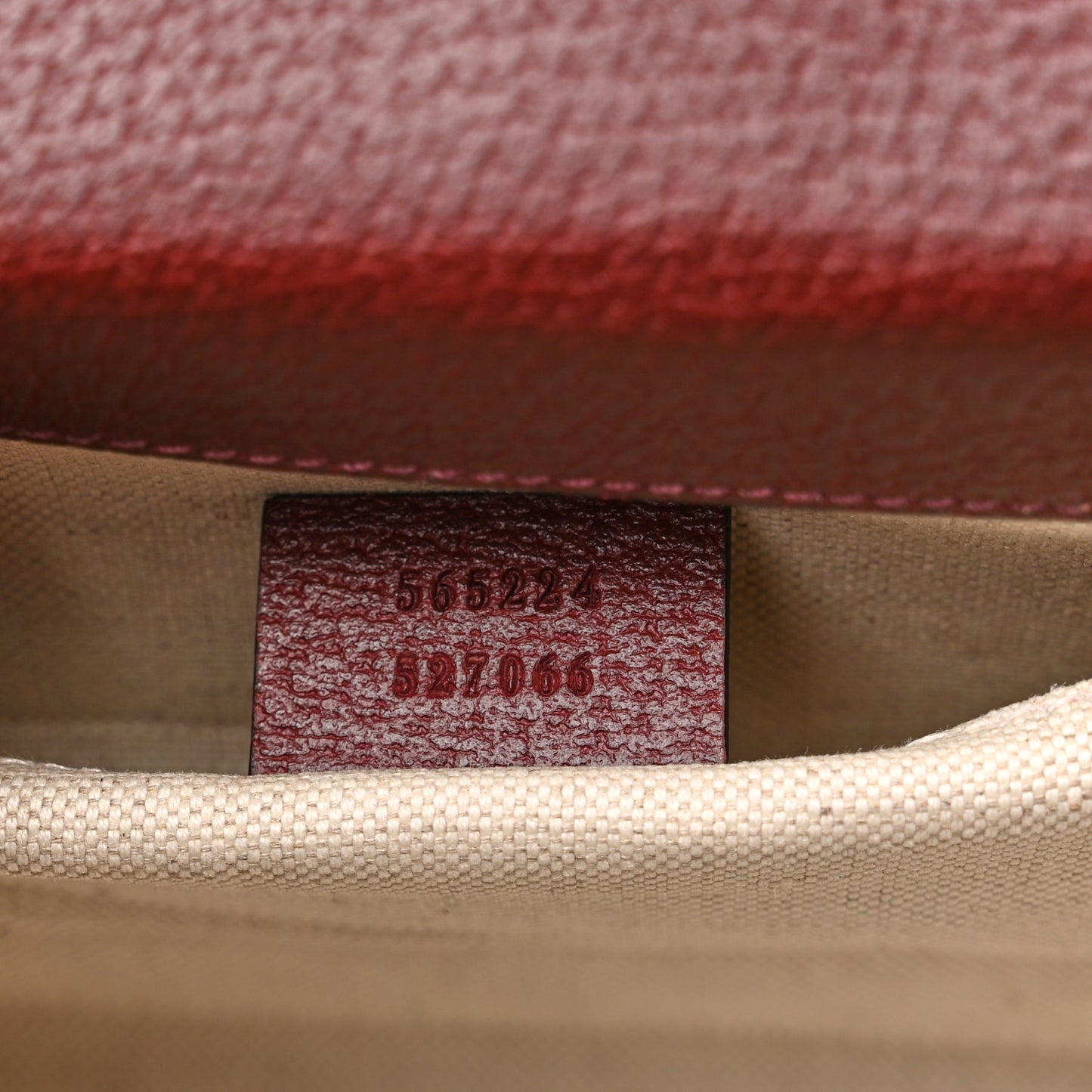 Monogram Textured Dollar Calfskin Web Mini Ophidia Duffle Bag Sahara Rubino Chardonnay