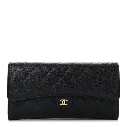 Chanel Caviar Quilted Travel Wallet Black 1 of 9