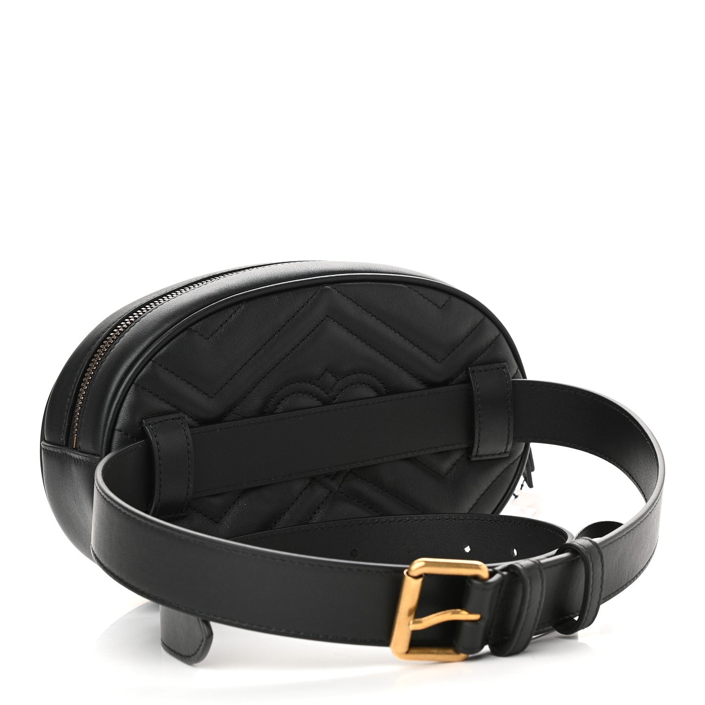 Calfskin Matelasse GG Marmont Belt Bag 95 38 Black