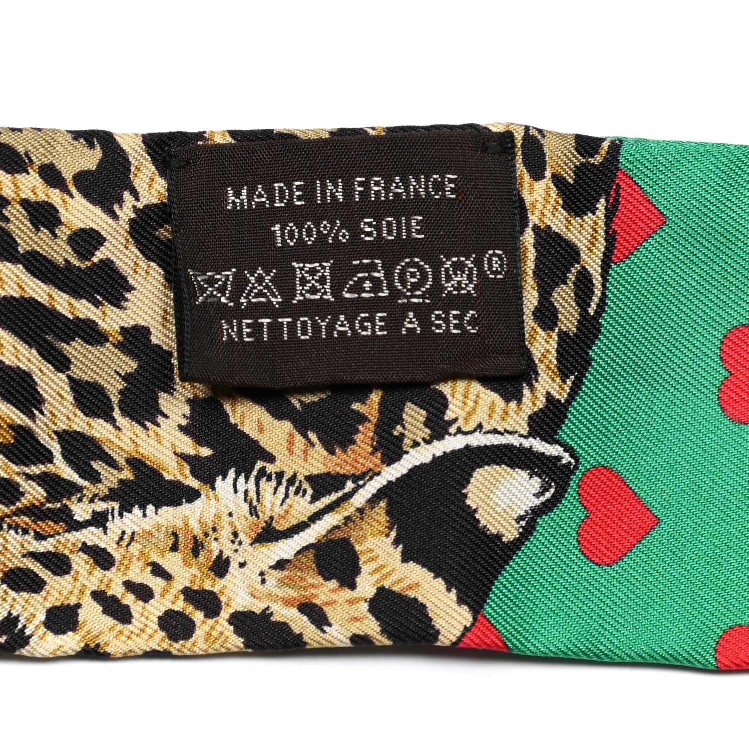 Hermes Silk Jungle Love Love Twilly Emeraude Rose Brun 4 of 4
