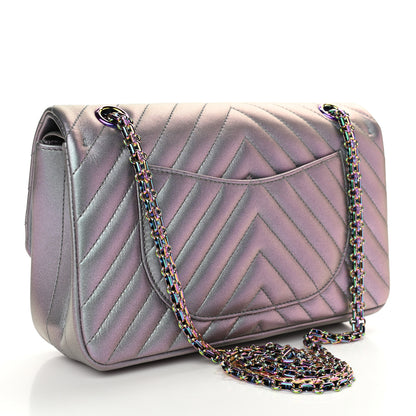 Chanel Iridescent Lambskin Chevron Quilted 2.55 Reissue 225 Flap Light Purple 3 of 12