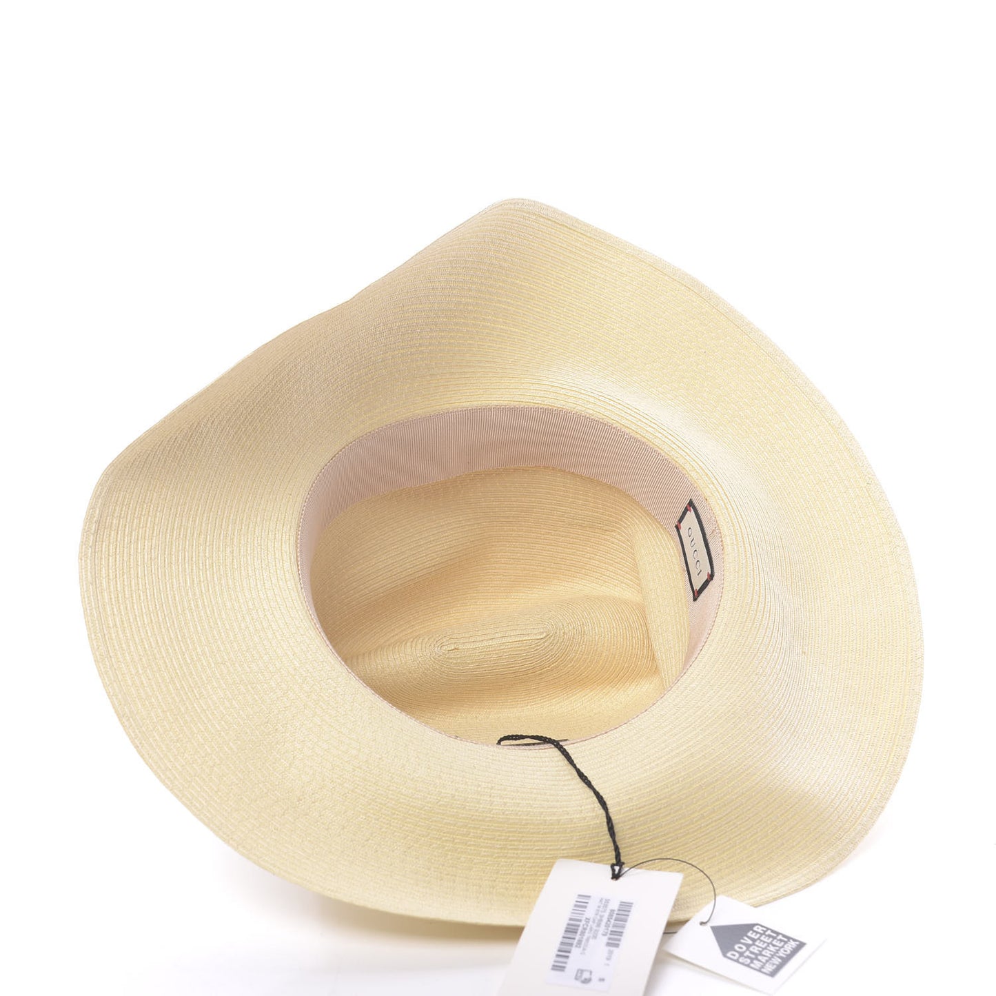 Raffia Double G Bucket Hat S Ivory