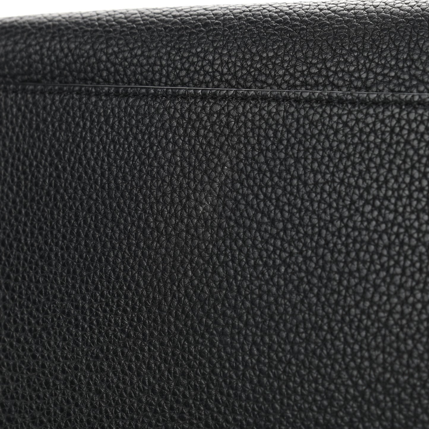 Drummed Calfskin Suede Trapeze Black