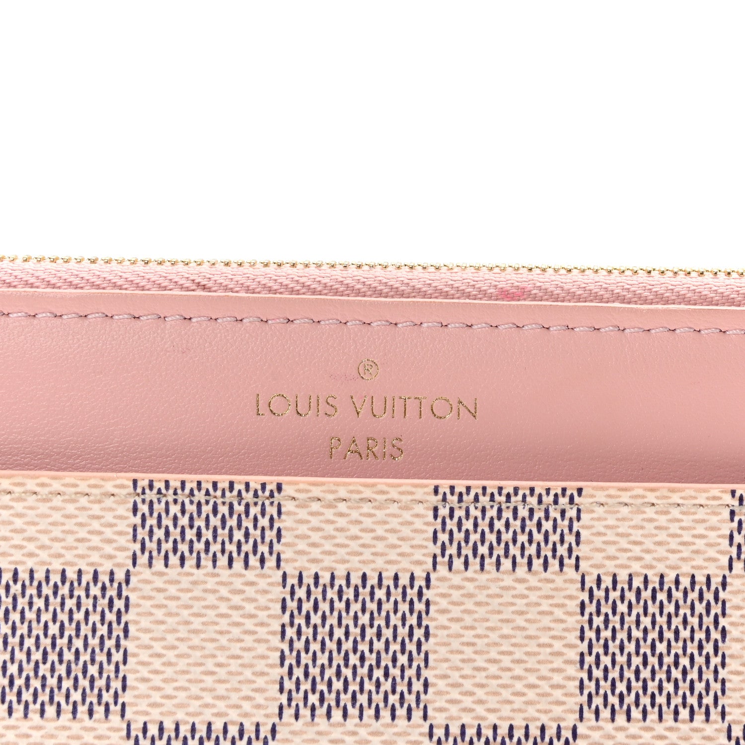 Louis Vuitton Damier Azur Slim Purse Rose Ballerine 6 of 7